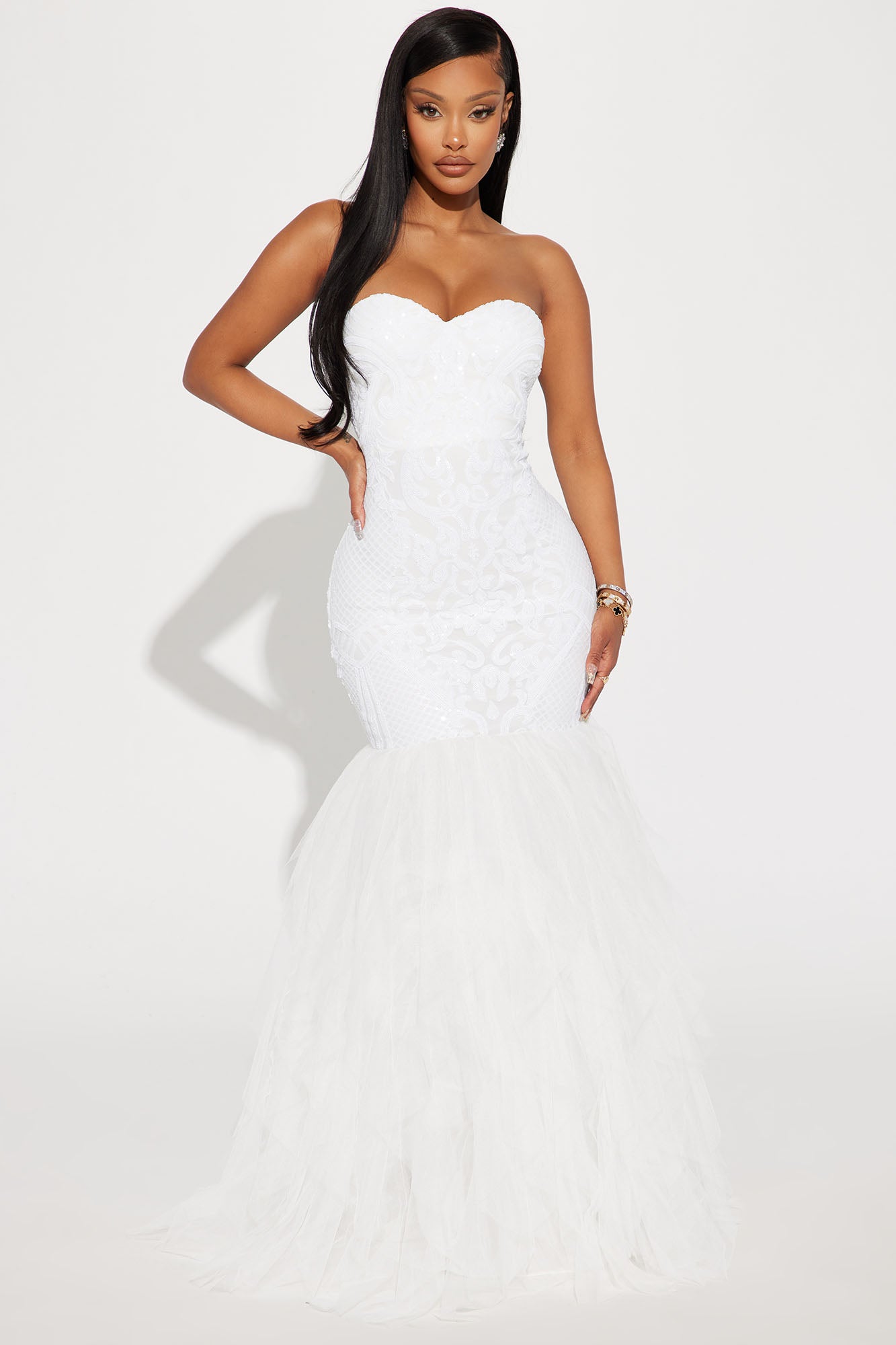 Fashion nova shop white wedding dress
