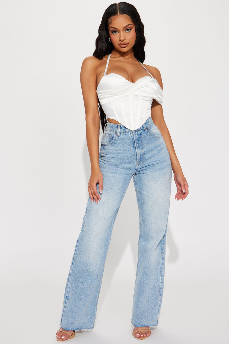 Araceli Corset Top - White | Fashion Nova, Knit Tops | Fashion Nova