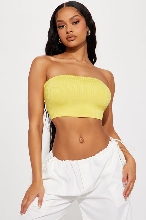 Black and yellow tube top hot sale