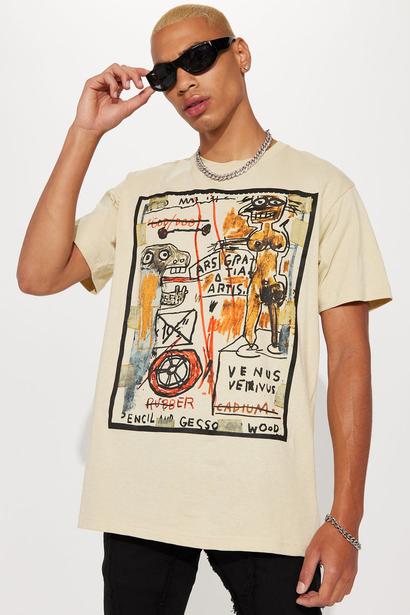 Jean-Michel Basquiat God Dog Short Sleeve Tee - Khaki | Fashion Nova ...