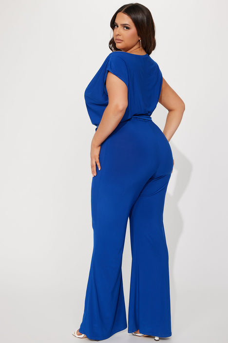 Royal blue jumpsuit fashion nova clearance