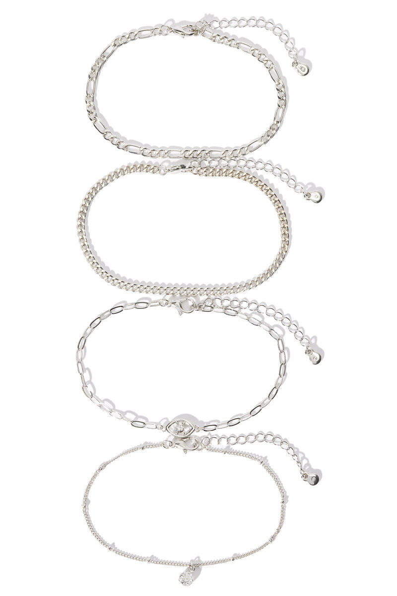 Caught You Staring Anklet Silver Fashion Nova, Jewelry Fashion Nova