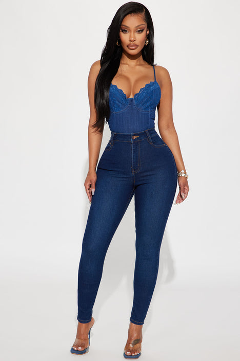 Women's dark wash jeans online