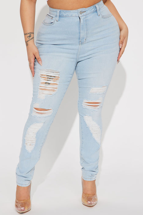 Fantasea Nights High Rise Jeans Light Blue Fashion Nova Jeans