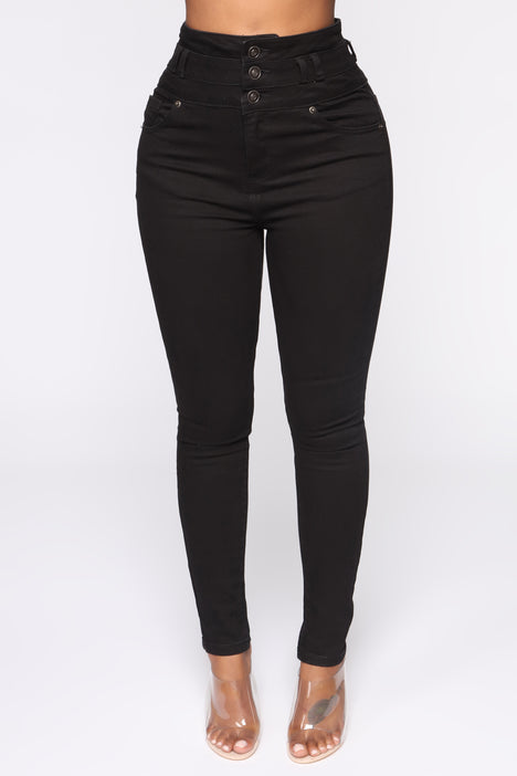 3 button top black jeans