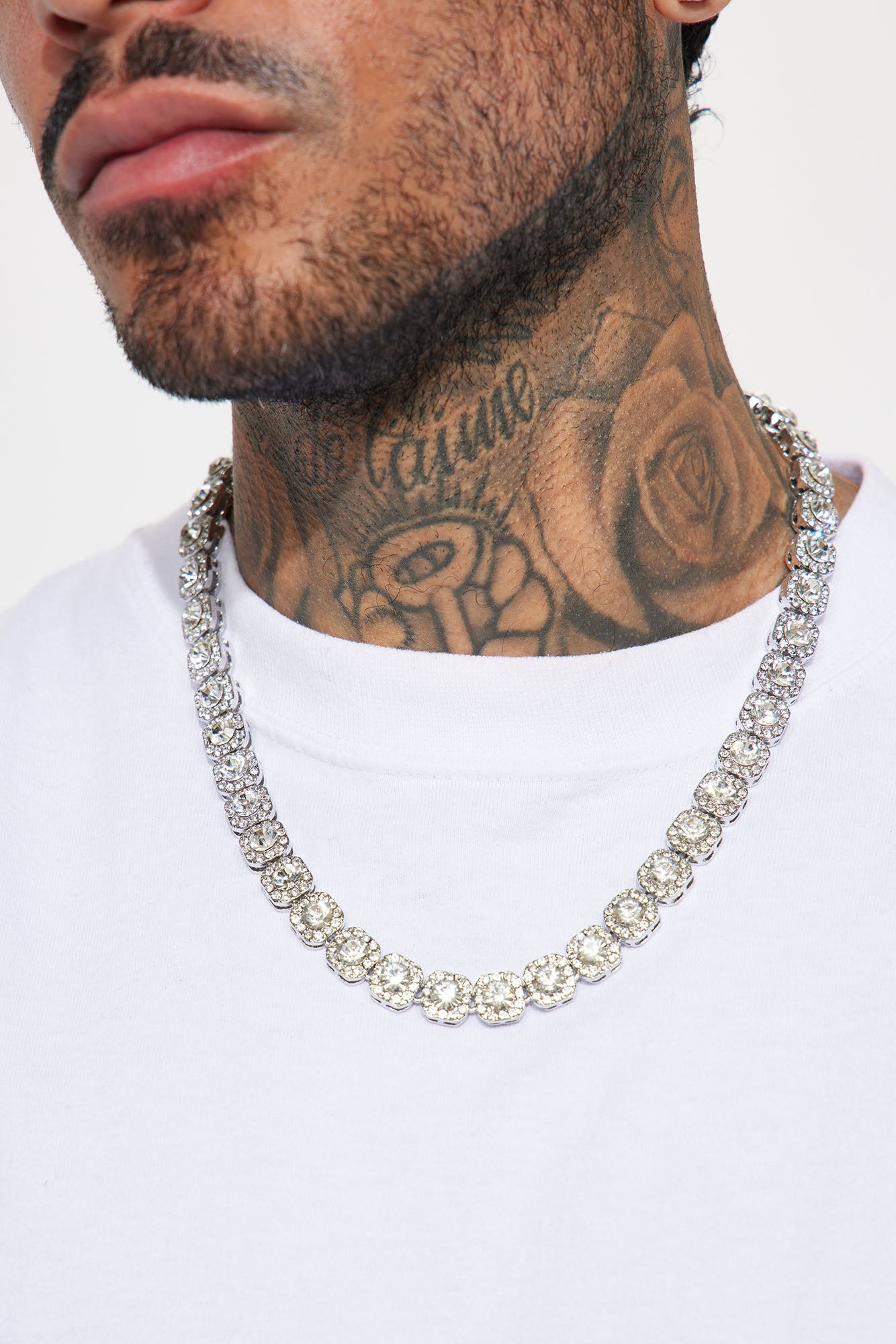 Men's Clear As Ice Chain Necklace in Silver by Fashion Nova