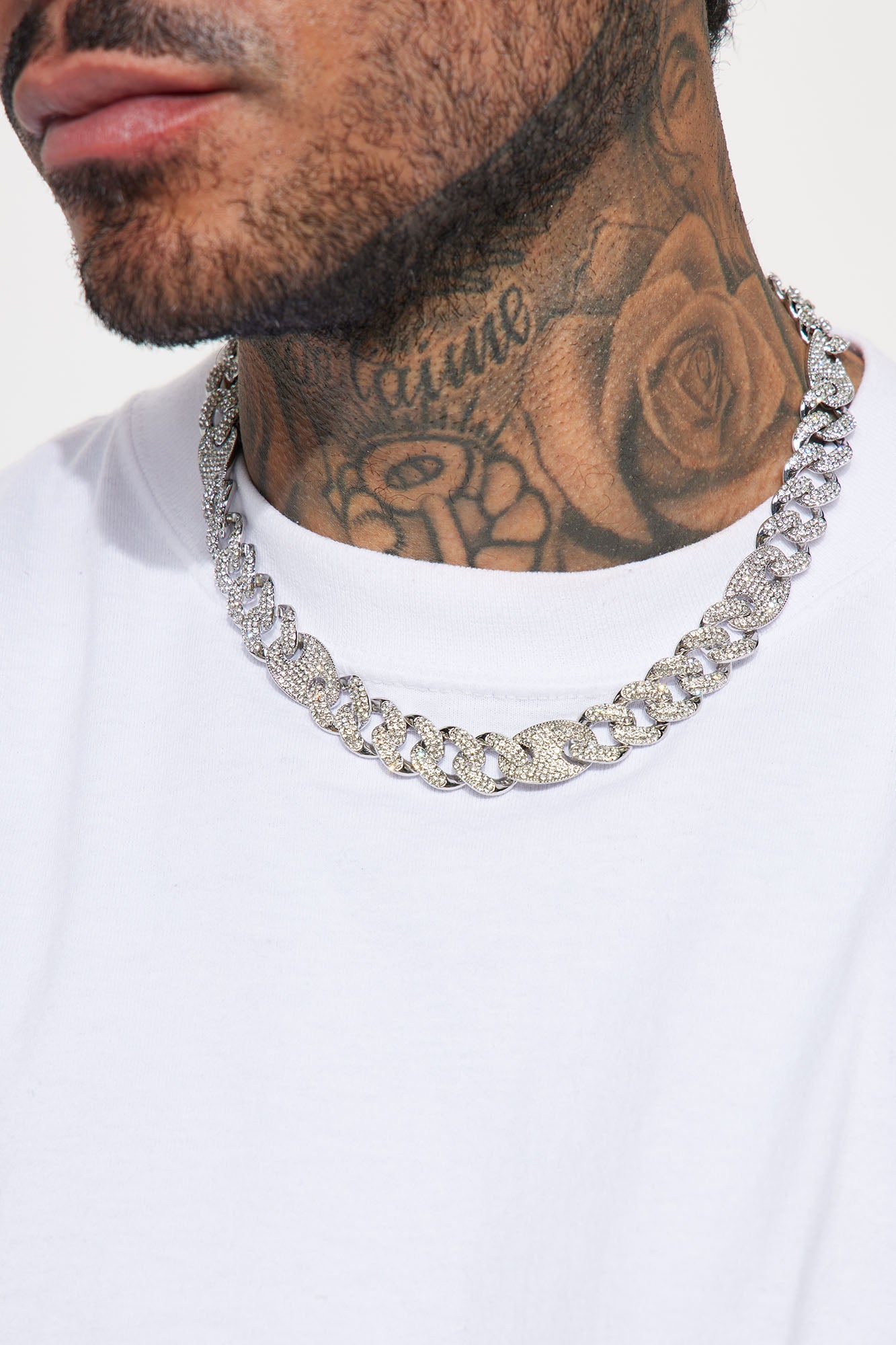 Level Up Iced Necklace Silver Fashion Nova Mens Jewelry
