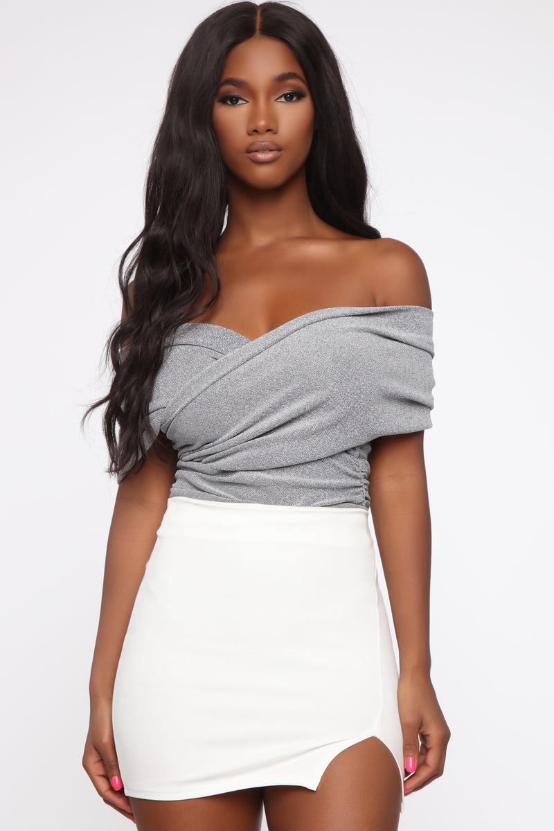 Ex Sir Bodysuit Silver Fashion Nova, Bodysuits Fashion Nova