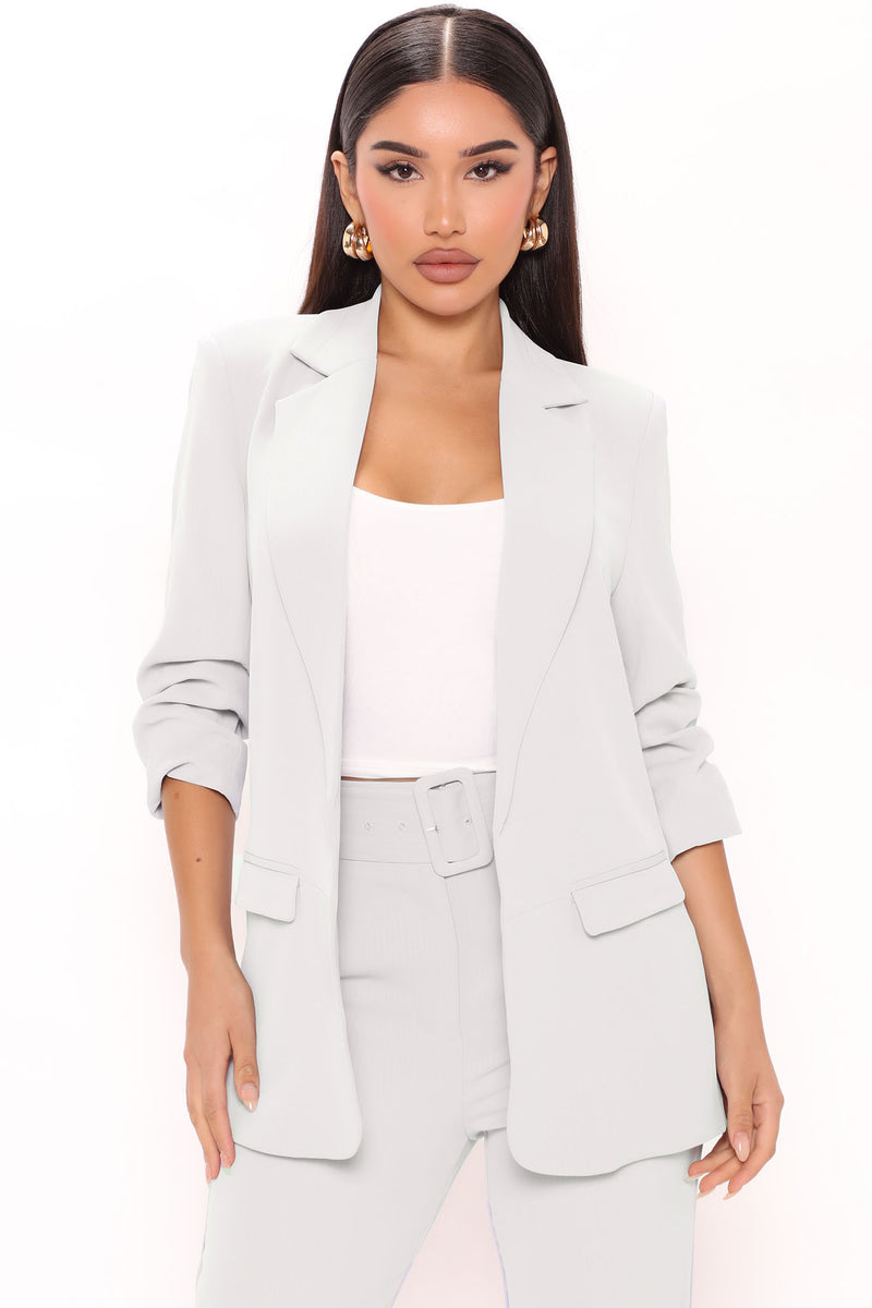 Mila Blazer Set - Grey | Fashion Nova, Matching Sets | Fashion Nova