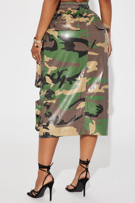 Camo skirt midi hotsell