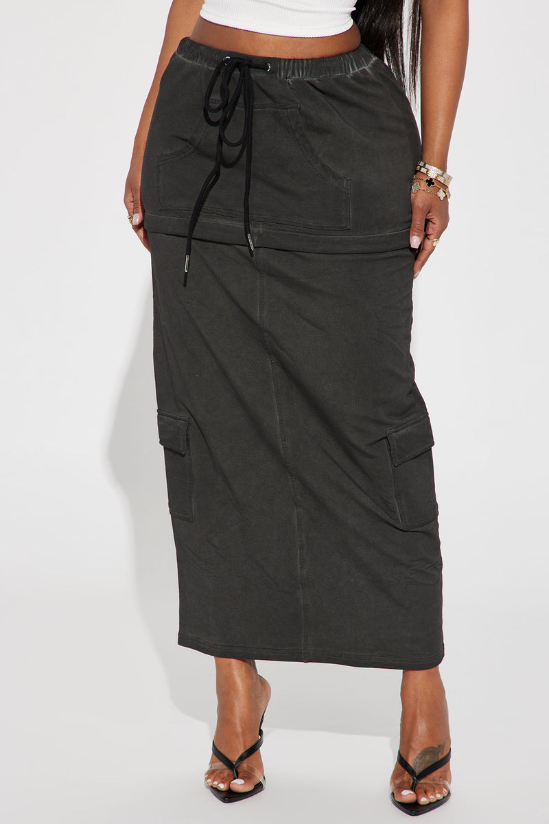 It's A Mood Washed Convertible Skirt - Black Wash | Fashion Nova ...