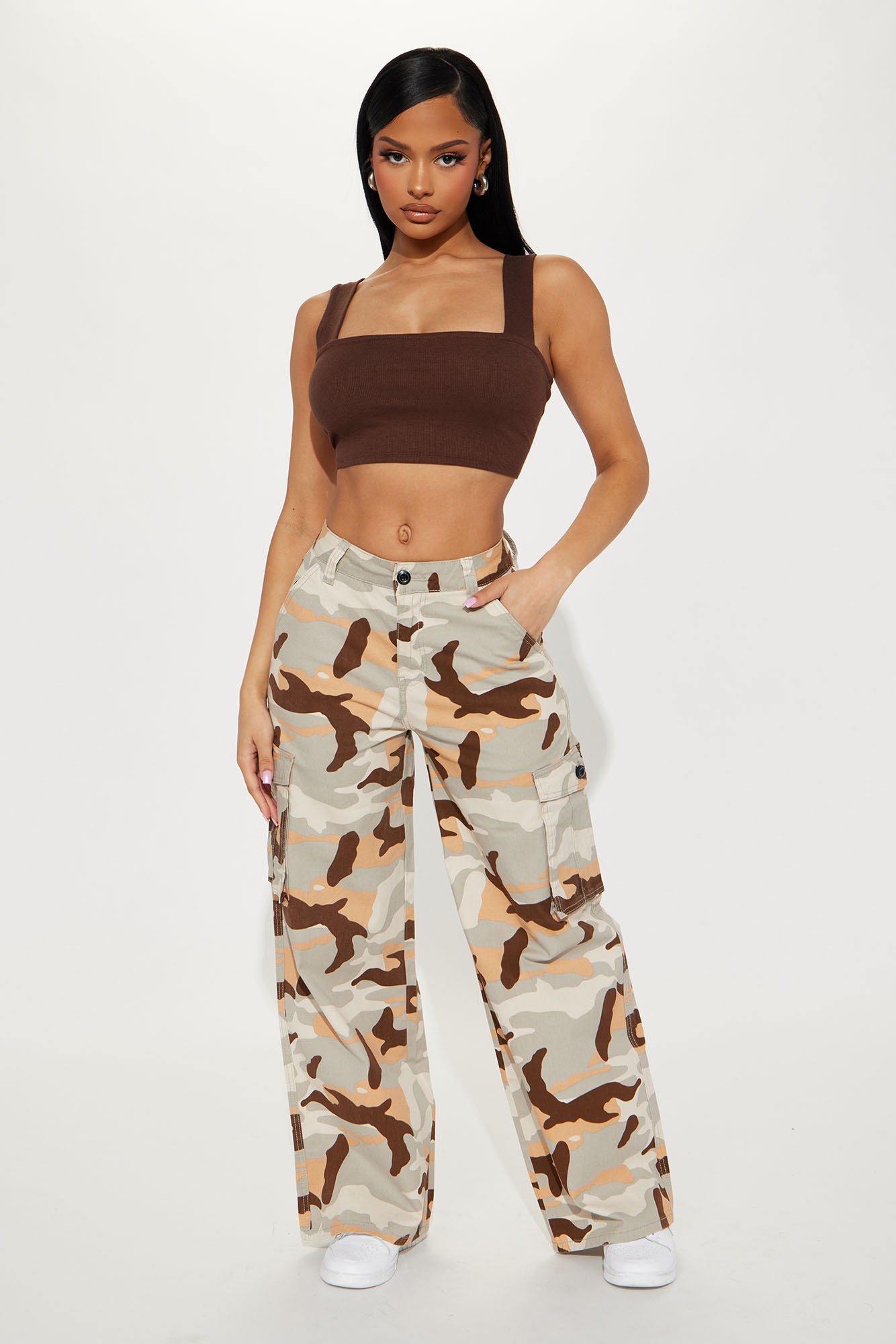 Outta Control Camo Cargo Pant Tan Multi