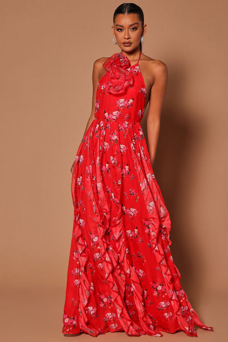 Fashion nova floral maxi dress sales