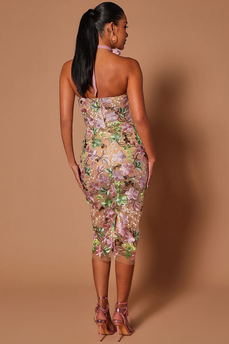 Floral embroidered top combo midi dress online