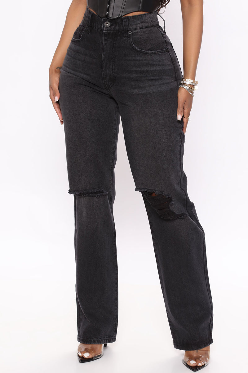 Simply Straight Leg Jeans - Black | Fashion Nova, Jeans | Fashion Nova