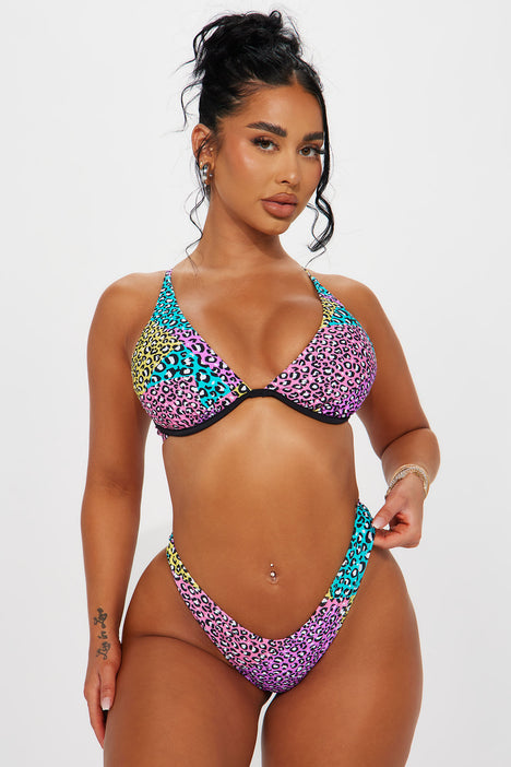 Electric Dream V Cut Bikini Bottom Multi Color