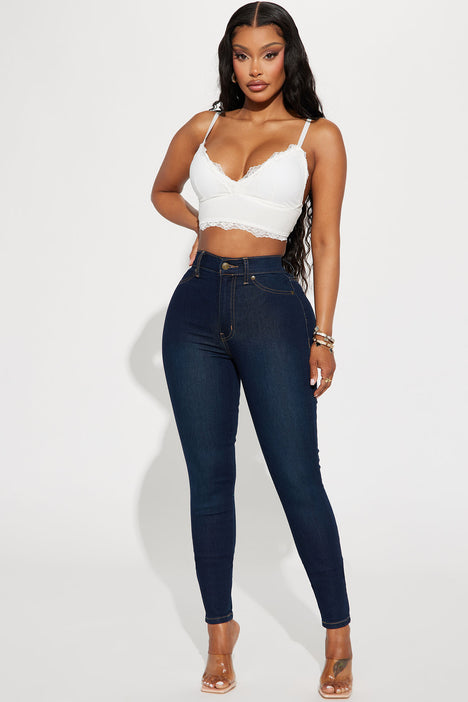 Flex Game Strong High Rise Skinny Jeans Dark Wash Fashion Nova