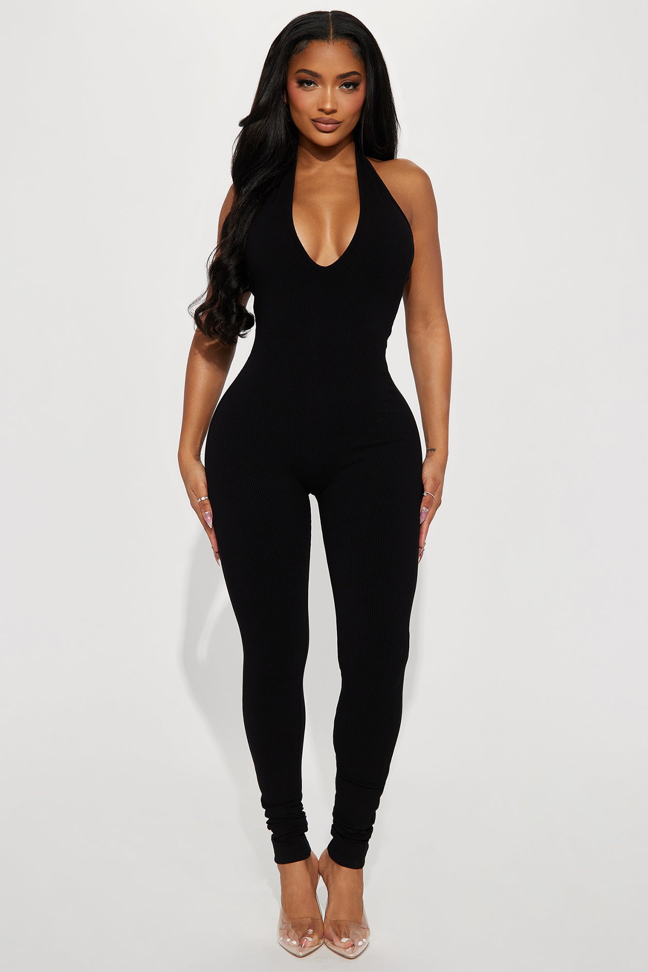 All black jumpsuit fashion nova hotsell