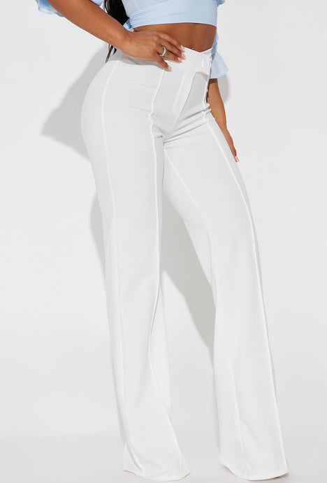 Tall white palazzo pants hot sale