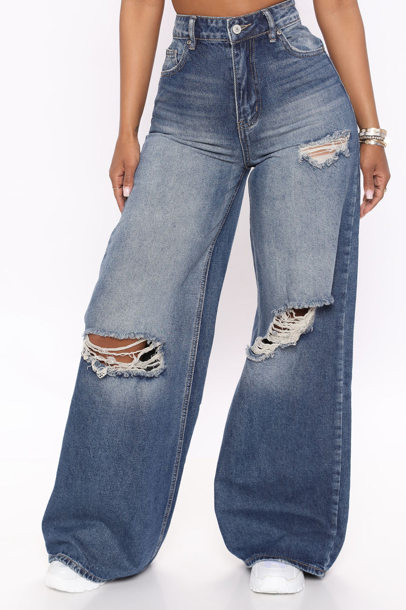 What's The Deal 90's Baggy Jeans - Medium Wash | Fashion Nova, Jeans ...