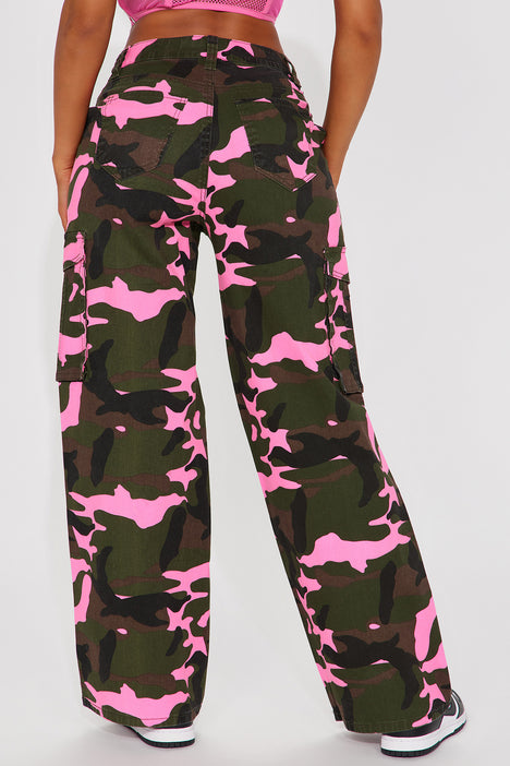 Pink and green camo pants cheap