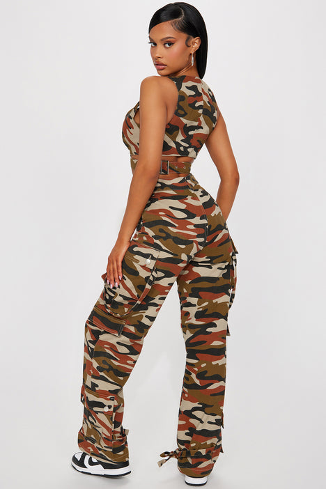 Go Getter Camo Pant Set Olive combo Fashion Nova Matching