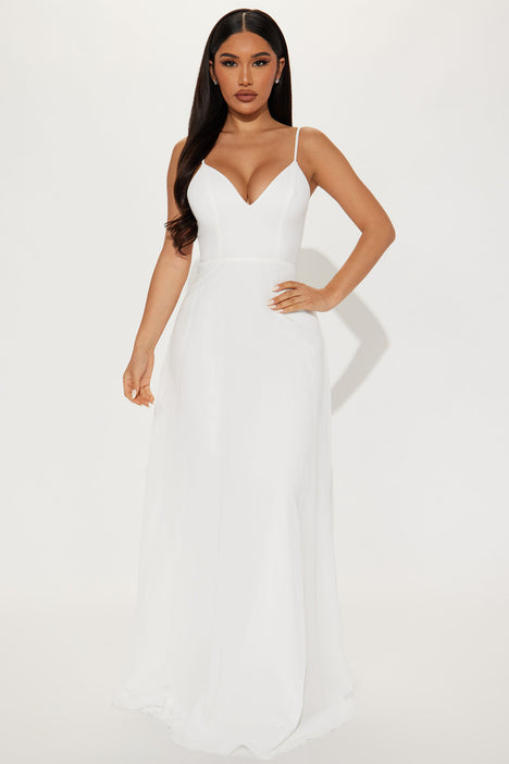 Liana Gown White Fashion Nova Dresses Fashion Nova