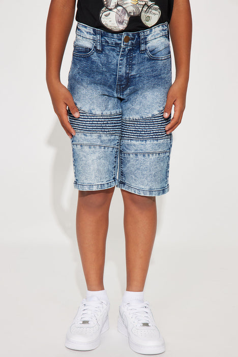 Mini Ro Moto Denim Shorts Acid Wash Fashion Nova Kids Shorts