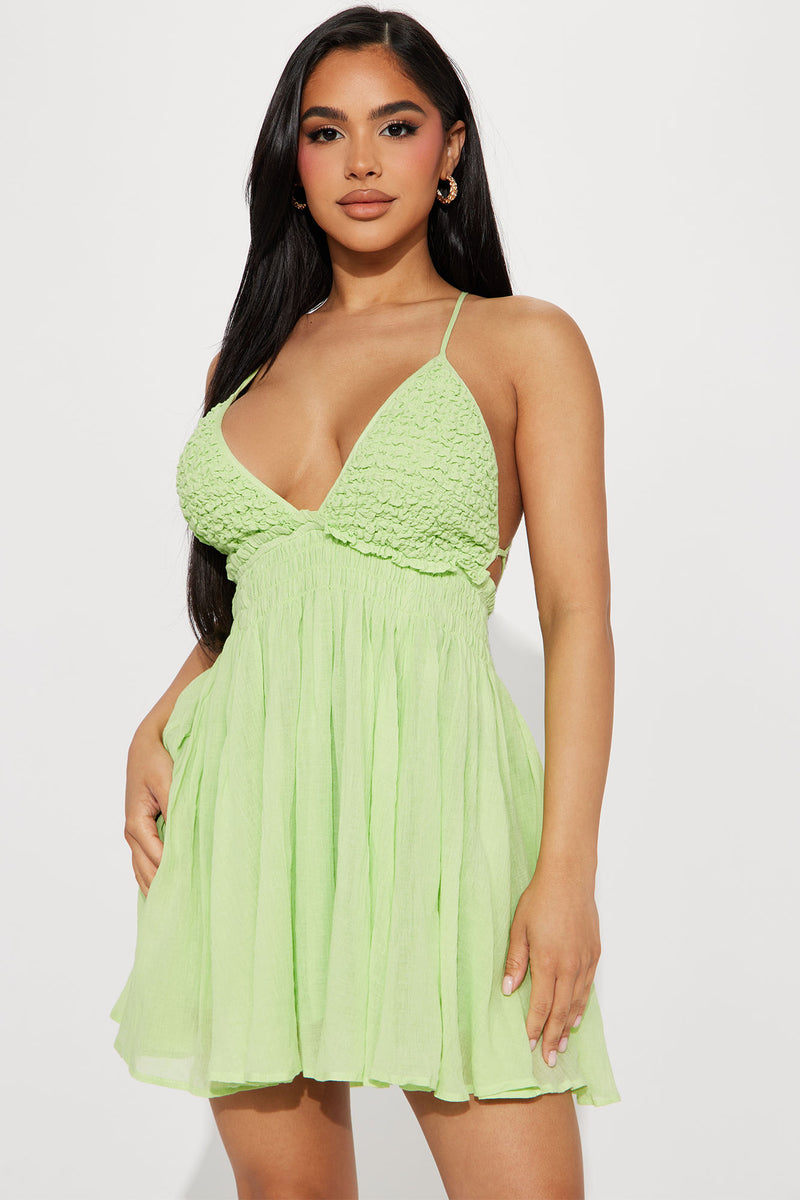Fun Summer Nights Mini Dress - Lime | Fashion Nova, Dresses | Fashion Nova