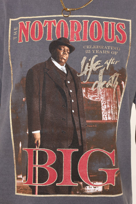 Biggie Smalls T camicia vita dopo morte testi nuovo ufficiale Mens Black