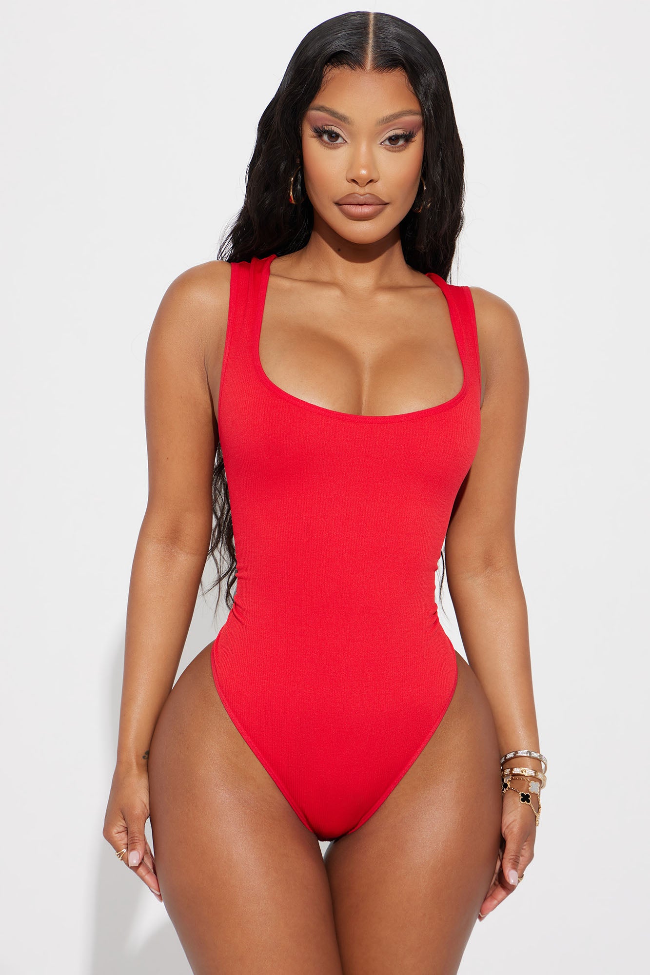 Women's Saturday Nights Corset Bodysuit in Red Size Medium by Fashion Nova