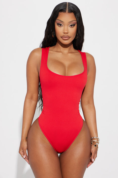 Fashion nova shop red bodysuit