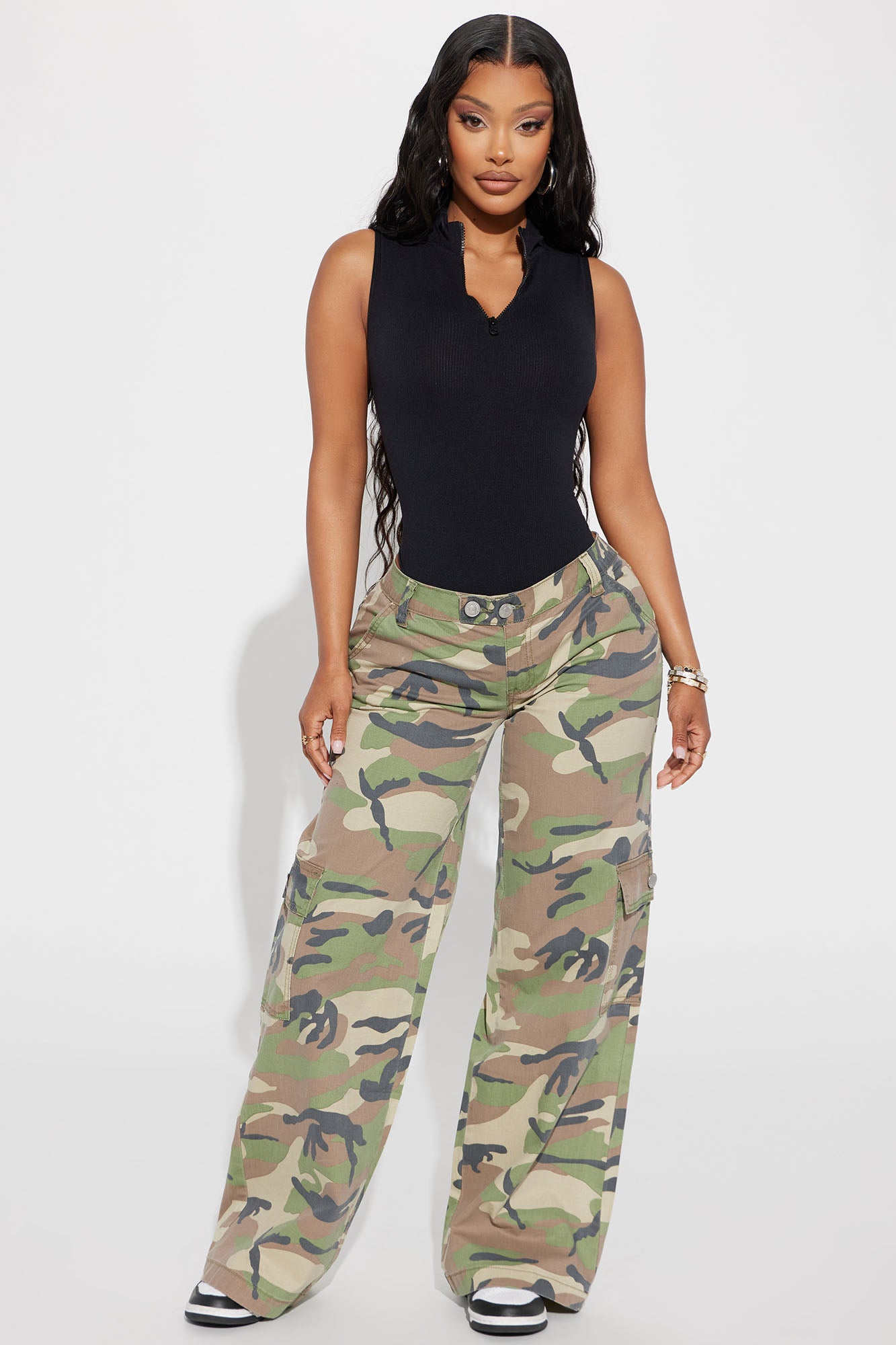 Camo cargo pants women's fashion nova clearance