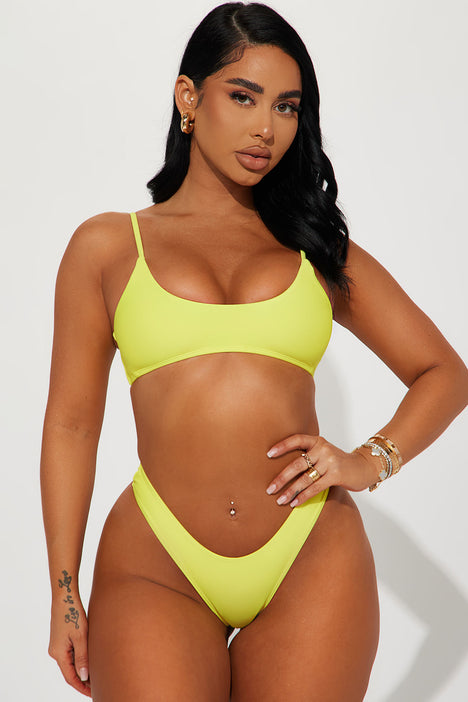 Aruba Mix And Match Tanga Bikini Bottom - Yellow, Fashion Nova, Swimwear