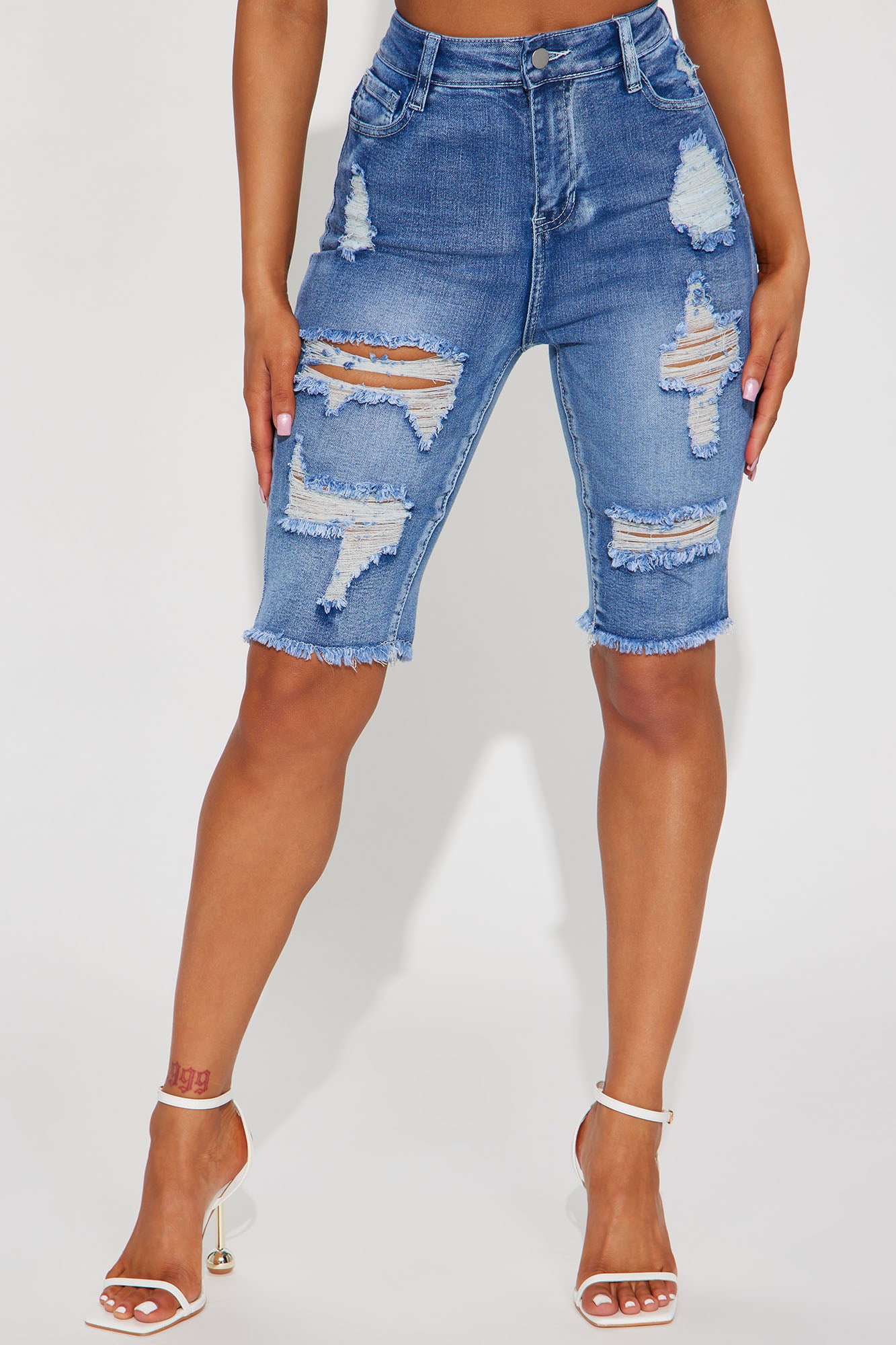 Bermuda jean shop noir femme