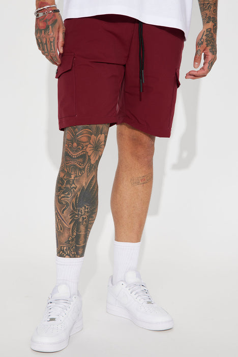 Burgundy on sale cargo shorts