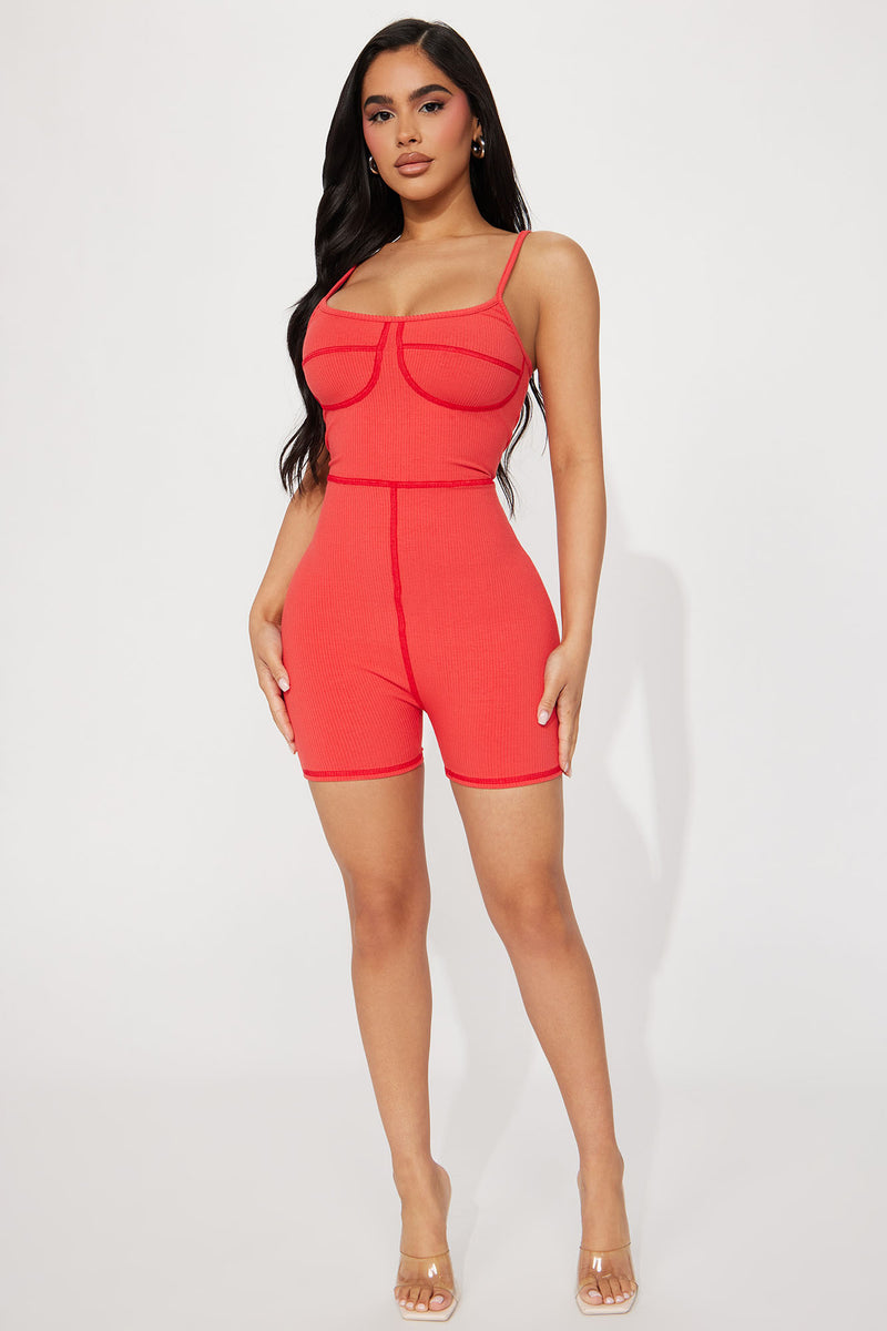 Alani Snatched Romper - Tomato Red | Fashion Nova, Rompers | Fashion Nova