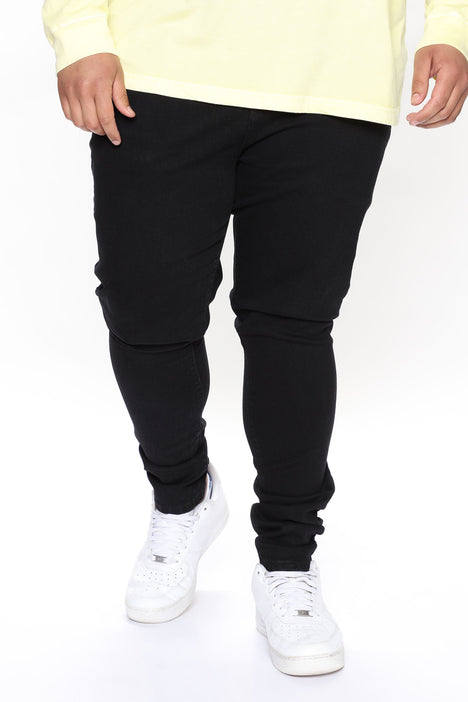Stacked skinny jogger pants deals