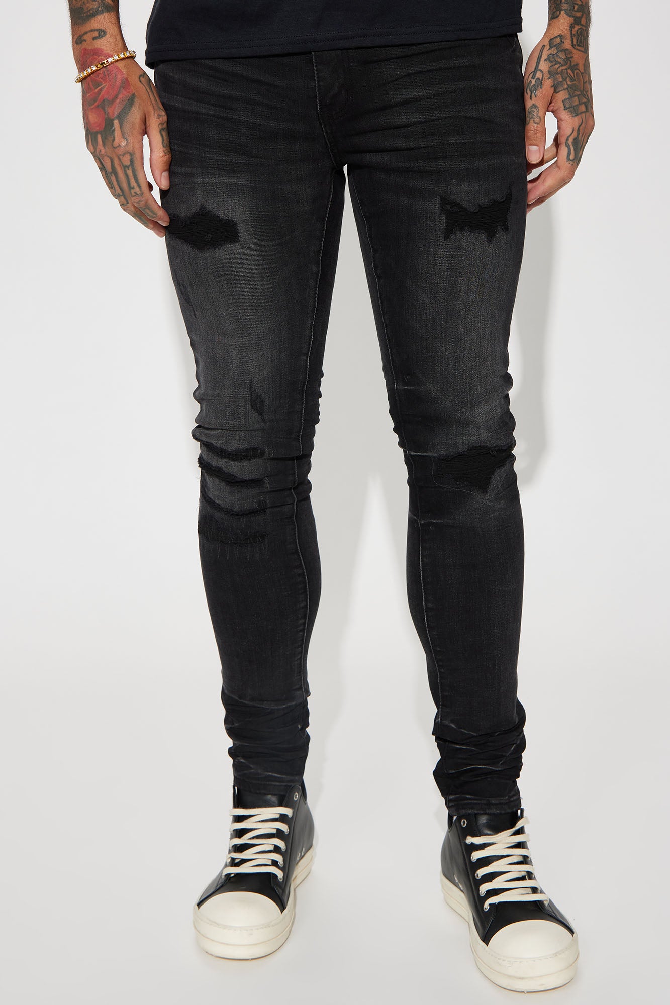 Rockstar Made Stacked Skinny Jeans - Dark Wash, Fashion Nova, Mens Jeans