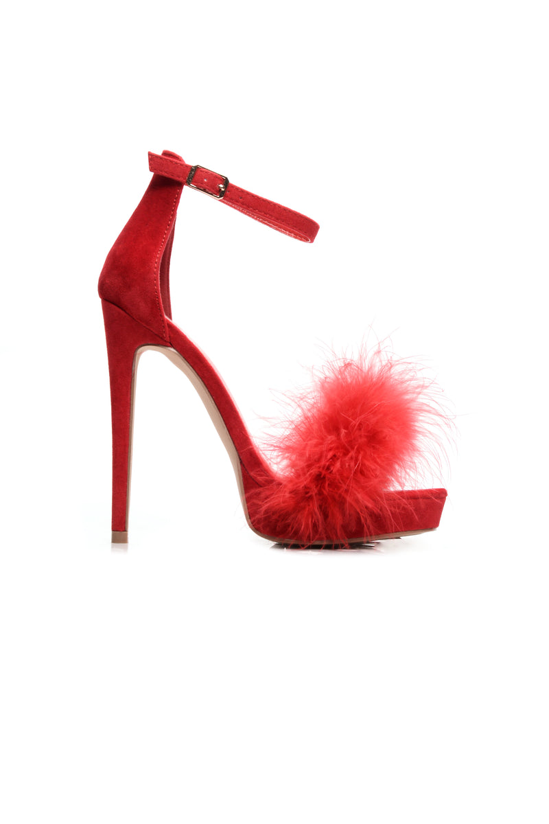 In Control Feather Heel - Red | Fashion Nova, Shoes | Fashion Nova