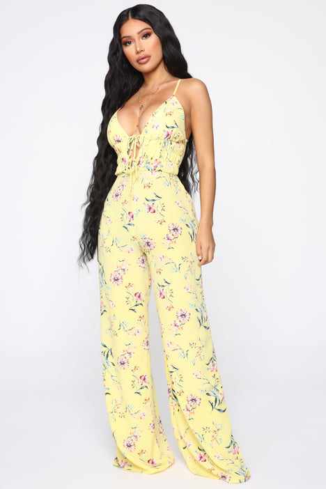 Fashion nova floral jumpsuit top