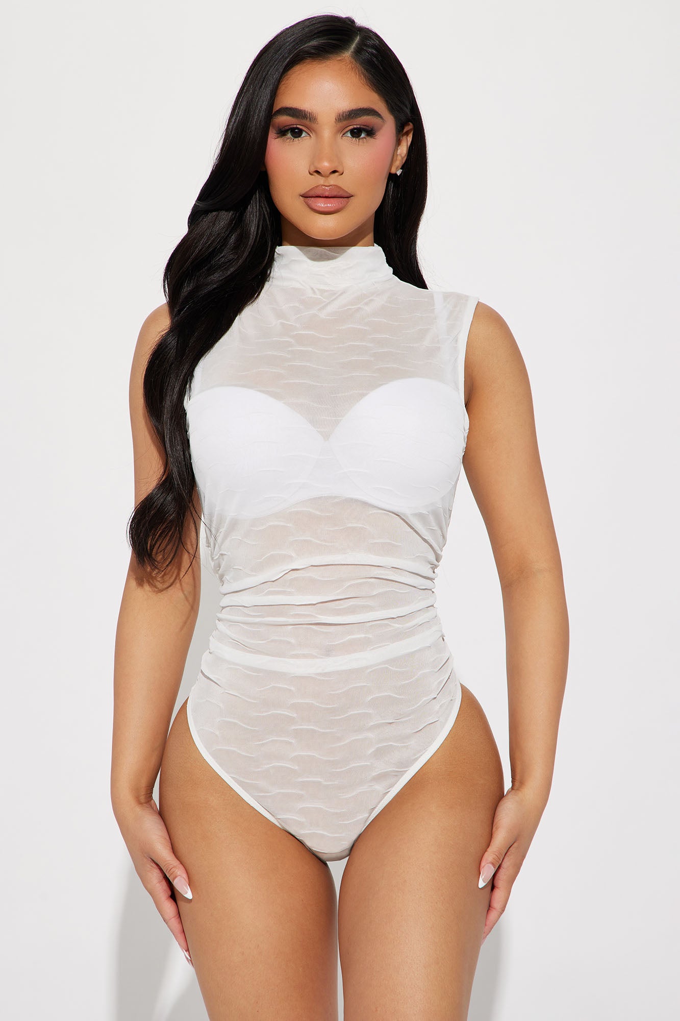White mesh bodysuit 2025