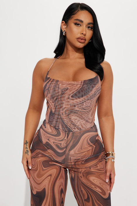 Mesh jumpsuit fashion nova hot sale