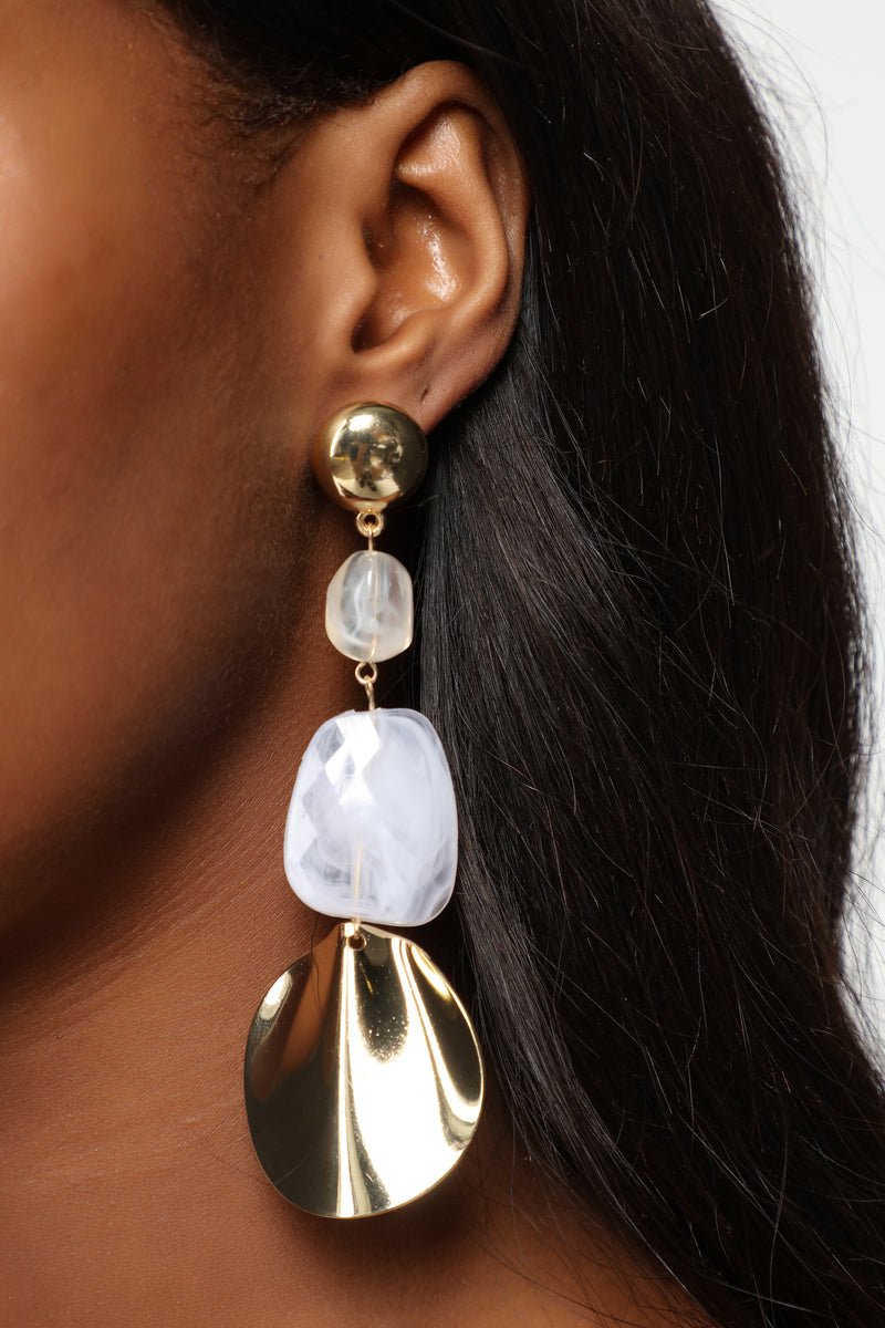 Sarina Long Dangle Earrings - Gold | Fashion Nova, Jewelry | Fashion Nova