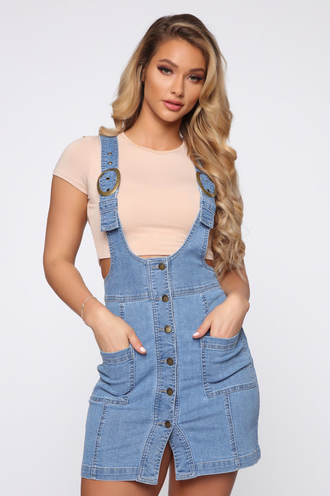 It s A Ten Overall Skirt Medium Wash