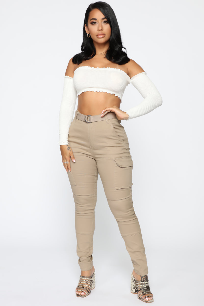 Kadet Kelly Cargo Skinny Pants Khaki Fashion Nova, Pants Fashion Nova