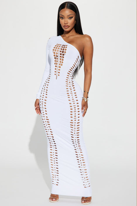 White lace fashion nova dress top