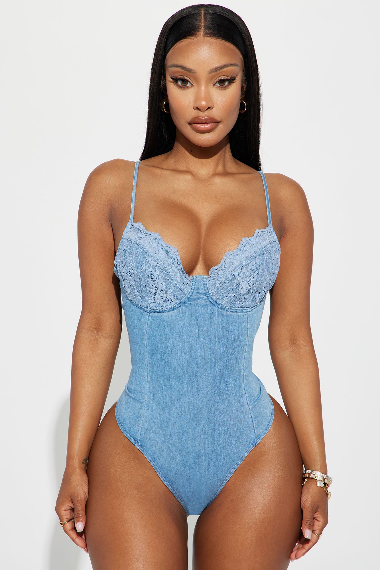 Denim bodysuit new arrivals