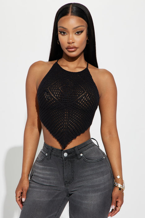 Giorgi Crochet Top Black