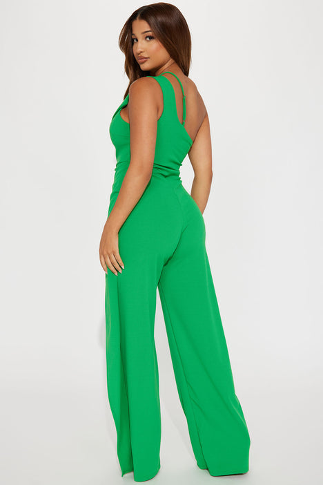 Fashion nova 2025 green jumpsuit
